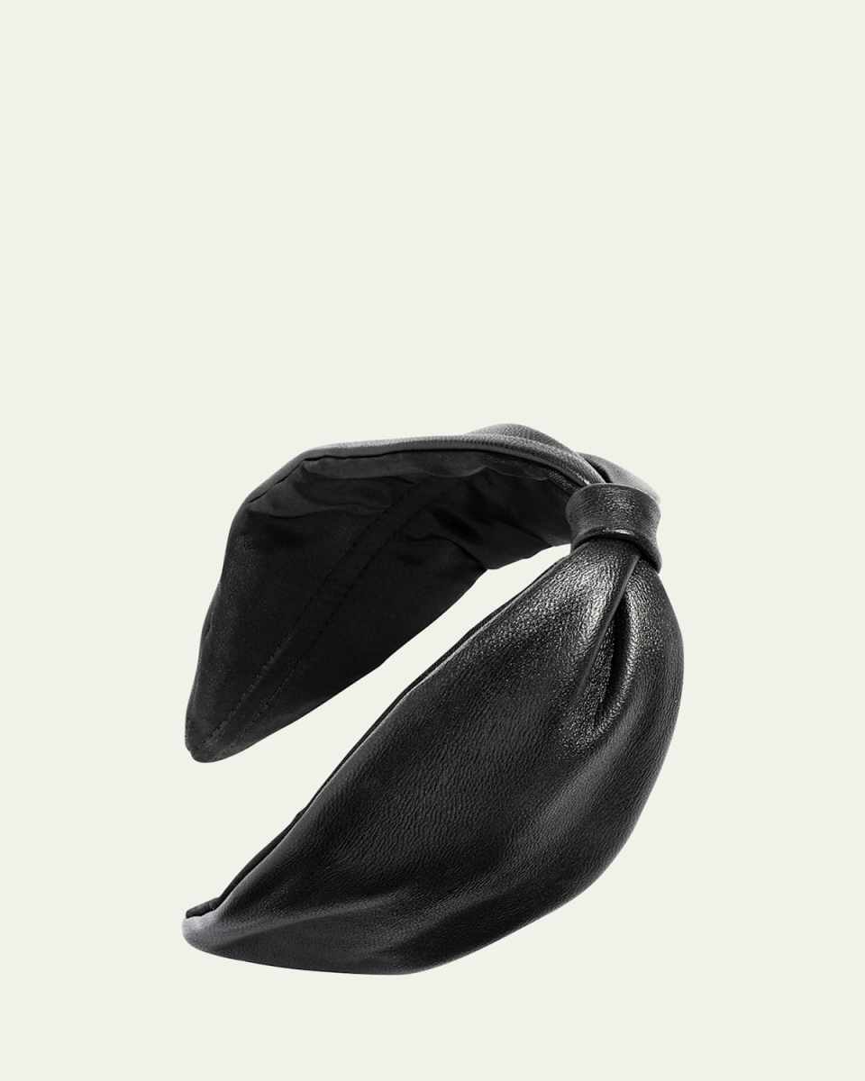 Leather Top Knot Headband